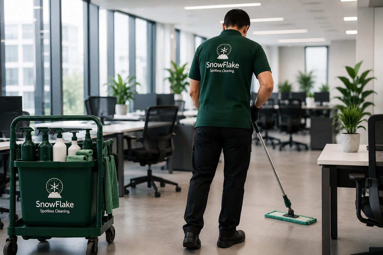 SnowFlake professional cleaning team